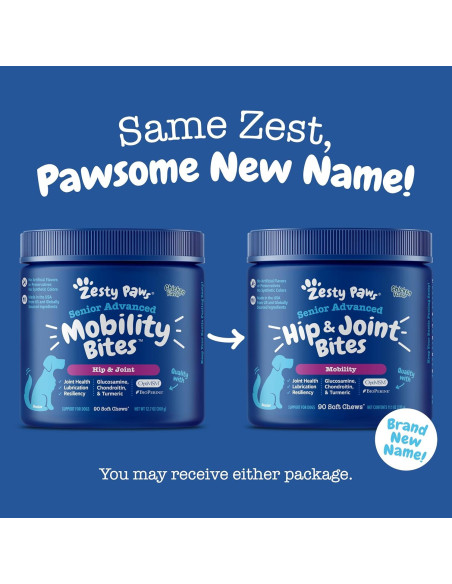 Zesty Paws Suplemento Articular para Perros - 90 Masticables de Pollo