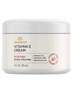 Crema de Vitamina C Swanson Premium 59 ml - Nutritiva y Antienvejecimiento