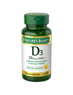 Suplemento de Vitamina D3 Nature's Bounty 1000UI 360 Gelatinas