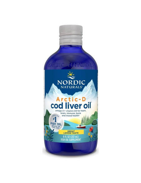 Aceite de Hígado de Bacalao Arctic-D Nordic Naturals 240 ml