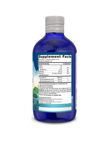 Aceite de Hígado de Bacalao Arctic-D Nordic Naturals 240 ml