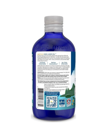 Aceite de Hígado de Bacalao Arctic-D Nordic Naturals 240 ml