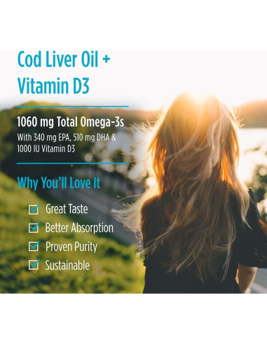 Aceite de Hígado de Bacalao Arctic-D Nordic Naturals 240 ml