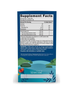 Aceite de Hígado de Bacalao Ártico Nordic Naturals 180 Geles 750 mg Omega-3 2