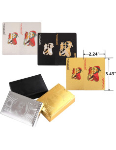 Yopay 6 Barajas de Cartas Impermeables de Lujo 24K 2