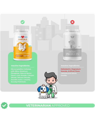 Aceite de Pescado Omega 3 para Perros VITA PET - 120 Tabletas