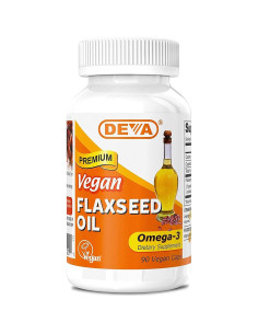 DEVA Aceite de Semilla de Lino Vegano 90 Cápsulas Omega-3 2