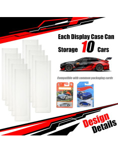 Estuche de Exhibición para 100 Coches AAiphuwew - Plástico Transparente 2