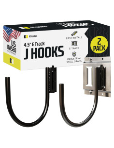 Ganchos J E Track DC Cargo 4.5" - 2 Paquete Resistente