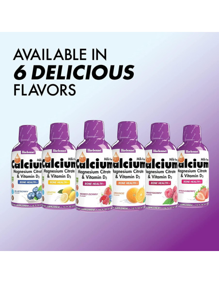 Citrato de Calcio y Magnesio Líquido Bluebonnet 3x480ml