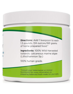 Suplemento de Calcio de Algas para Perros y Gatos 396g 2