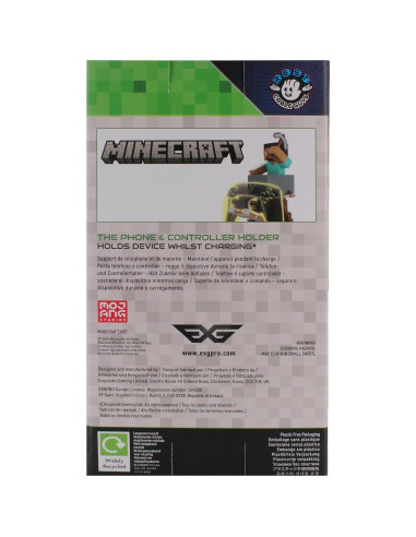 Soporte para Controlador y Teléfono Minecraft Steve Cableguys