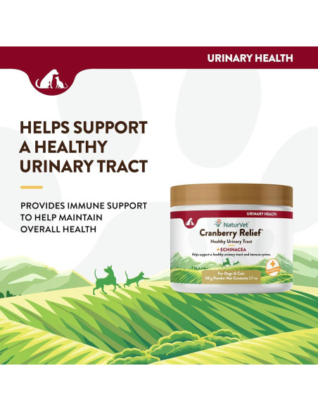 NaturVet Alivio de Arándano Plus 50g - Suplemento Urinario