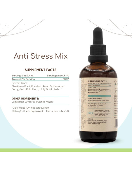 Extracto Herbal Anti Estrés 120 ml HerbEra - Mezcla Adaptógena