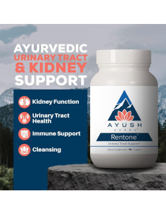 Suplemento Renal Ayush Herbs Rentone - 90 Cápsulas Vegetarianas 2
