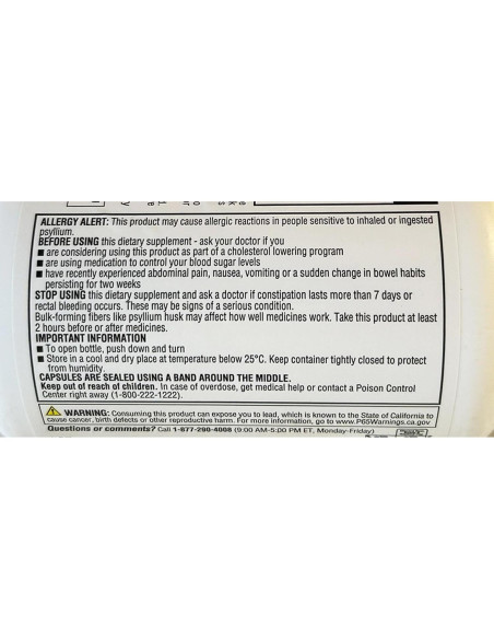 Cápsulas de Fibra Psyllium Member's Mark 2 Pack 800 Unidades