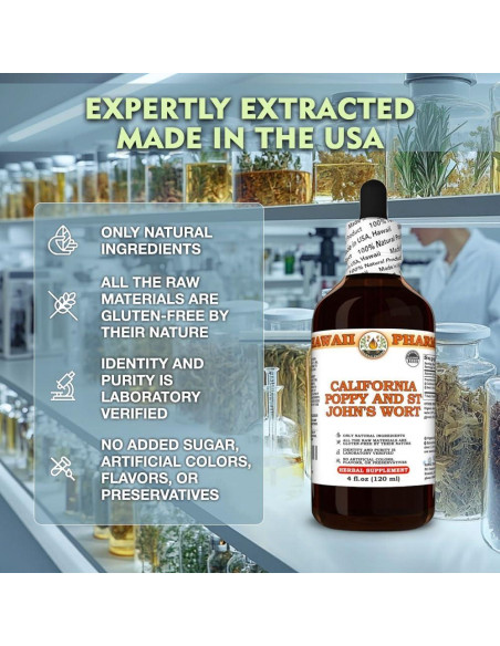 Tintura Natural Amapola de California y Hierba de San Juan 118 ml