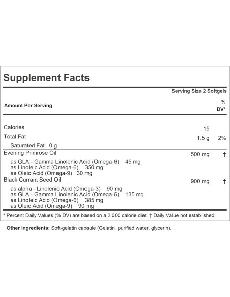 ANDREW LESSMAN Aceite de Onagra y Grosella Negra 60 Cápsulas