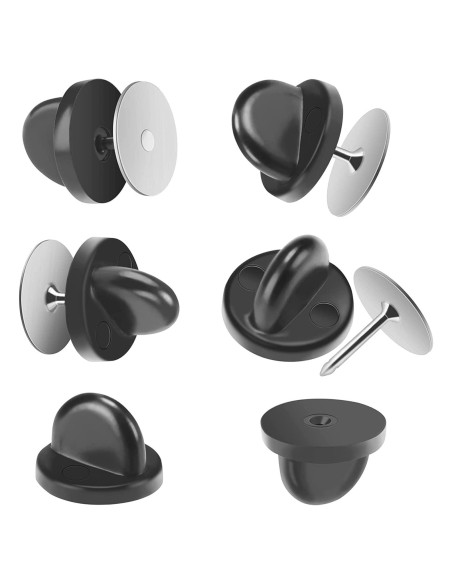 Respaldo de Pin de Goma JANYUN 40 Piezas 11mm Clutch Mariposa