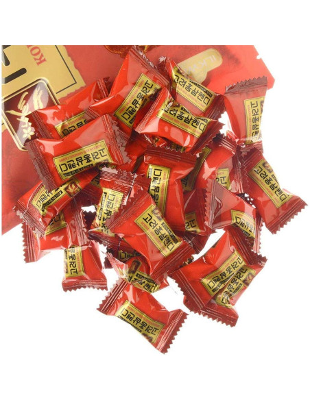 Dulce de Ginseng Rojo Coreano Ilkwang 300g Envuelto Individualmente