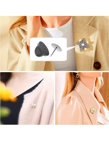 Respaldo de Pin de Goma JANYUN 40 Piezas 11mm Clutch Mariposa