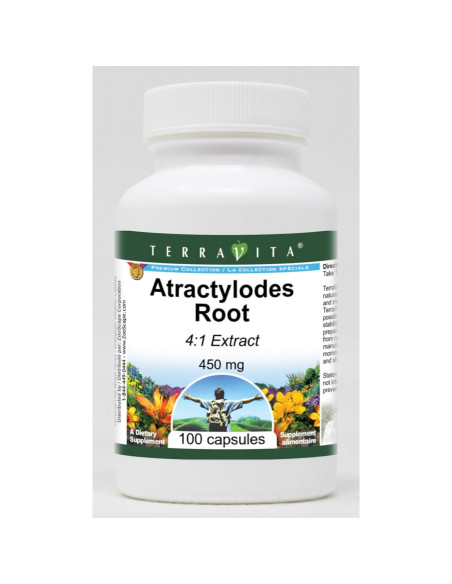 Extracto de Raíz de Atractylodes 450 mg - 100 Cápsulas TerraVita