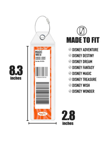 Etiquetas de Equipaje para Crucero Disney Cruise On - Paquete de 4