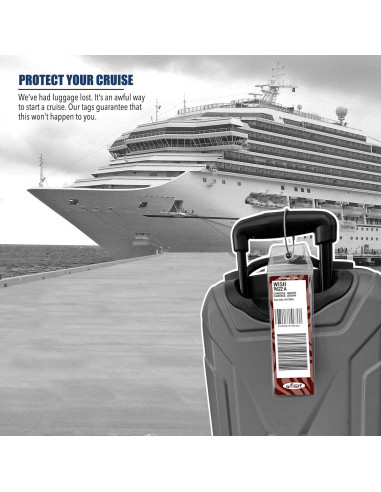 Etiquetas de Equipaje para Crucero Disney Cruise On - Paquete de 4