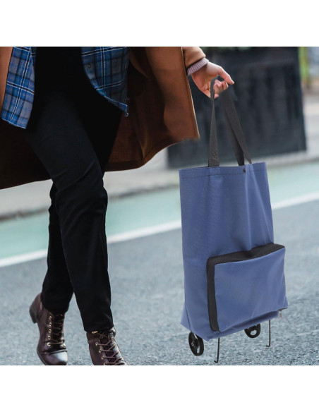 Carrito de Compras Plegable BUGUUYO Azul Oscuro 0.43 kg