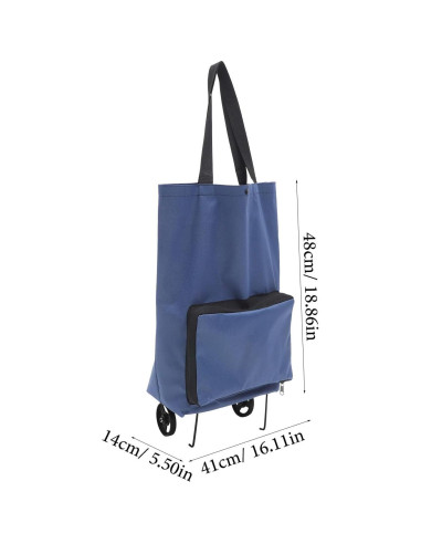 Carrito de Compras Plegable BUGUUYO Azul Oscuro 0.43 kg