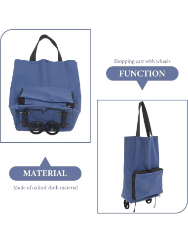 Carrito de Compras Plegable BUGUUYO Azul Oscuro 0.43 kg