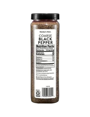 Pimienta Negra Molienda Gruesa Member's Mark 510g