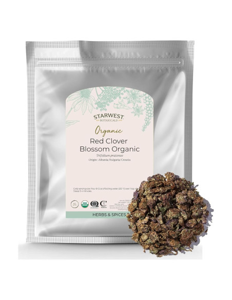 Flores de Trébol Rojo Orgánico Starwest Botanicals 0.45 kg