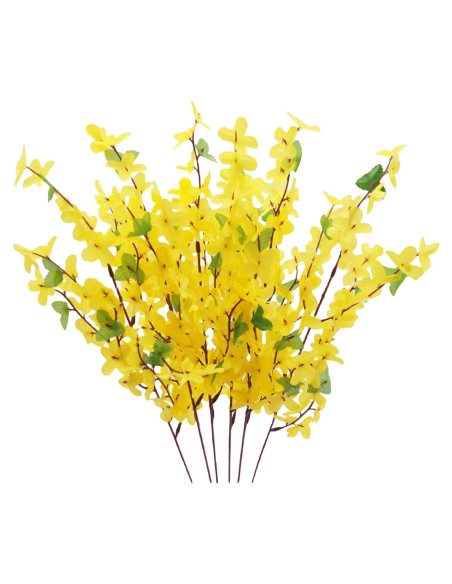 Ramos Artificiales de Flor Forsythia Ferial - 6 Piezas Amarillo 66cm