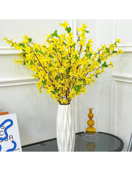 Ramos Artificiales de Flor Forsythia Ferial - 6 Piezas Amarillo 66cm