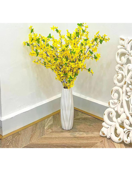 Ramos Artificiales de Flor Forsythia Ferial - 6 Piezas Amarillo 66cm