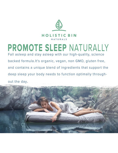 Ayuda para Dormir Natural Holistic Bin - L-Teanina y Magnesio