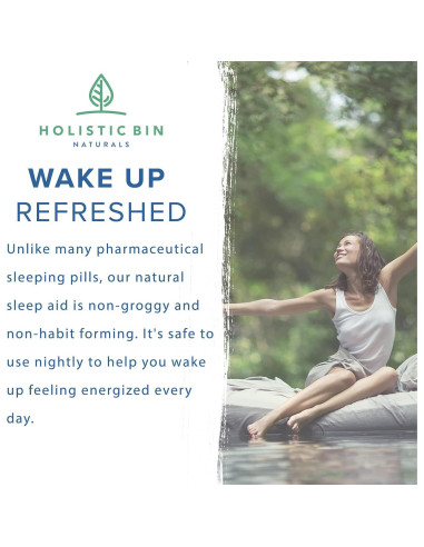 Ayuda para Dormir Natural Holistic Bin - L-Teanina y Magnesio
