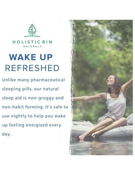 Ayuda para Dormir Natural Holistic Bin - L-Teanina y Magnesio