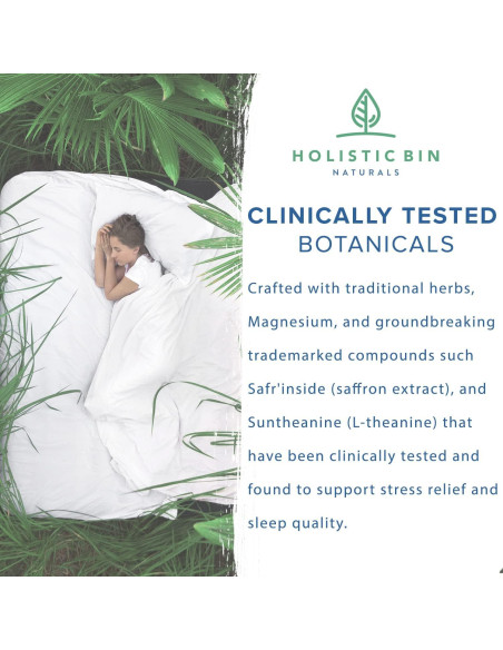 Ayuda para Dormir Natural Holistic Bin - L-Teanina y Magnesio