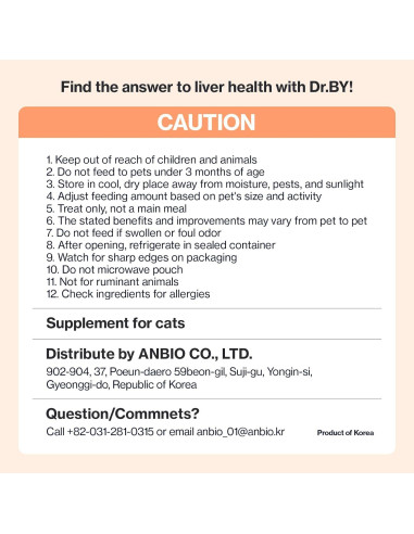 Suplemento Hepático para Gatos Dr.by Cat con Cardo Mariano 226g