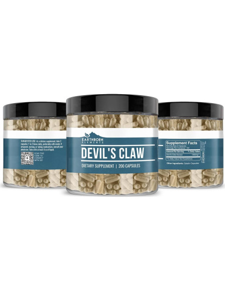 Extracto de Garra del Diablo Earthborn Elements 200 Cápsulas Puro