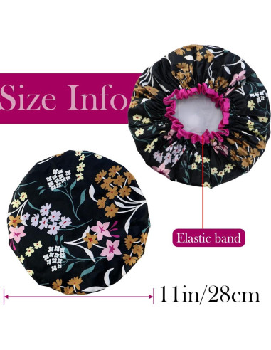 4 Gorros de Ducha Reutilizables Impermeables HuiYouHui