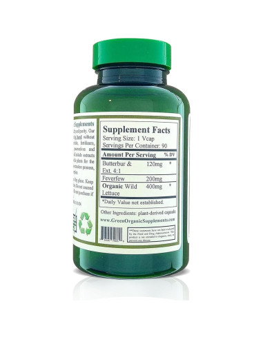 Cápsulas de Perejil de Campo y Tanaceto Green Organic 90 VCaps