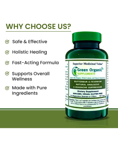 Cápsulas de Perejil de Campo y Tanaceto Green Organic 90 VCaps