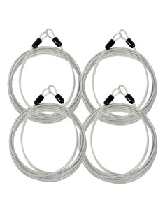 Cable de seguridad trenzado Lumintrail 4 pies 3 mm vinilo