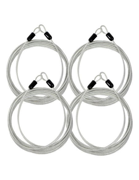 Cable de seguridad trenzado Lumintrail 4 pies 3 mm vinilo