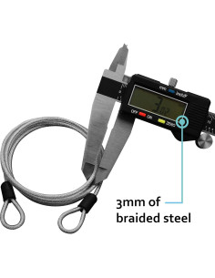 Cable de seguridad trenzado Lumintrail 4 pies 3 mm vinilo 2