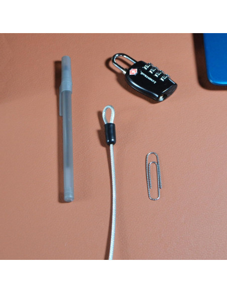 Cable de seguridad trenzado Lumintrail 4 pies 3 mm vinilo