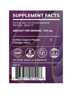 Extracto Herbal de Plátano Sin Alcohol HerbEra 59.15 ml 2